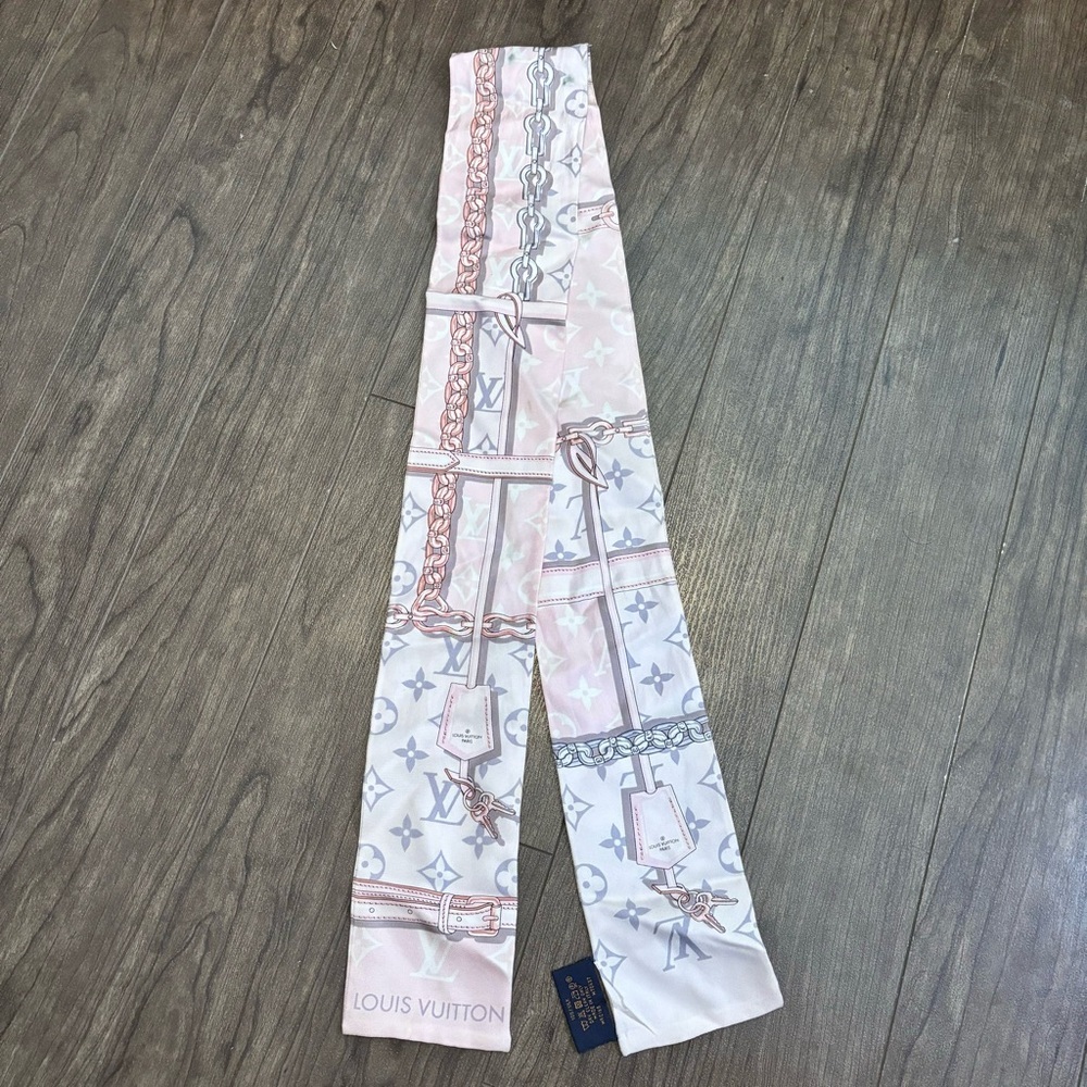 Louis Vuitton Silk Monogram Confidential Bandeau Light Pink